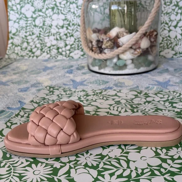 Seychelles Bellissima Blush Braided Slide Sandals NWOB Sz 9 - Picture 4 of 6